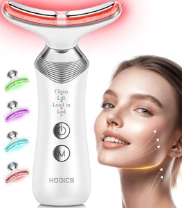 Facial Massager, 7 in 1 Microcurrent Massage for Face and Neck, Skin Care with V - Picture 1 of 12
