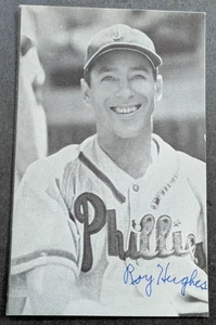 Roy Hughes Autographed Post Card - Philadelphia Phillies - Deceased 1995 - Picture 1 of 2