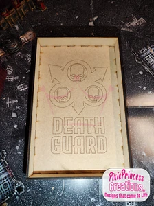 Bandeja de dados Un texto personalizado o imagen MDF adecuado para Warhammer 40k D&D juego de mesa - Imagen 1 de 10