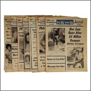 The Beatles Philadelphia Daily News 1964 Newspaper Collection (USA) - Picture 1 of 1