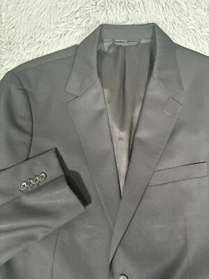 Blazer Bonobos Para Hombres 42R Negro Calce Atlético Lana Peinada Chaqueta de 2 Botones Foto 1 de 4