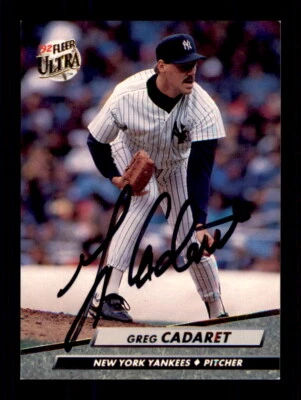 1992 Ultra #404 Greg Cadaret On Card Autograph - Image 1 of 2