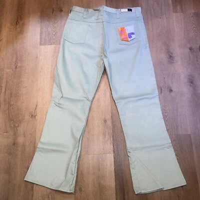 Pantalones Campana De Colección Años 60 70 Pana Verde Disco Acampanada Pierna NUEVO NOS Para Hombres 42 33 Foto 1 de 4