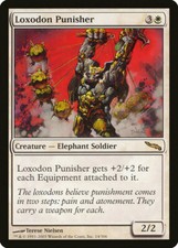 1X Loxodon Punisher - Mirrodin - FOIL EX MTG CARD