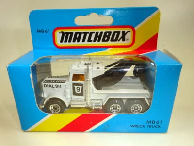 Matchbox Superfast Nr. 61D Peterbilt Wreck Truck weiß "Police" in Box Macau - Bild 1 von 4
