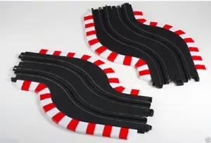 AFX 70617 HO Scale Slotcar Chicane Track Set L & R mit Bordsteinabschnitten - Bild 1 von 7