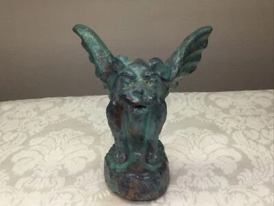 "Estatua de gárgola pintada cemento hormigón decoración de Halloween 5,5""" Foto 1 de 4