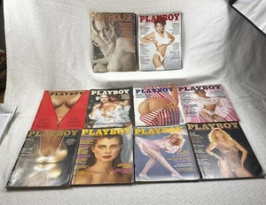 Lot of 10 Vintage Playboy Magazines with Centerfolds - Picture 1 of 4