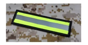 2 Stück POLIZEI FEUERWEHR ARMEE BIKER MOTORRAD SICHERHEIT GRÜN REFLEKTIEREND PATCH - Bild 1 von 2