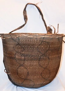 ANTIQUE Yanomami Gathering Basket with Snake motif - Picture 1 of 9