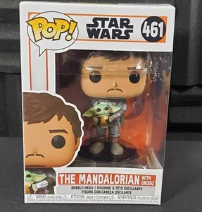 Funko Pop! Star Wars The Mandalorian with Grogu - Bobble-Head - New in Box NIB - Picture 1 of 5