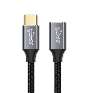Cablecy Cable Male to Female USB-C USB 3.1 Type-C Extension Data 10Gbps 100W M-F - Picture 1 of 7