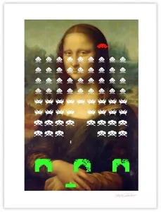 INVADERS VIDEO GAME Fine Art Print 18x24” Hand Signed by Artist Stephen Chambers - Picture 1 of 1