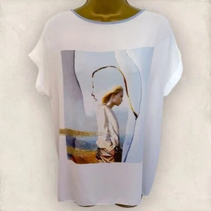 Zara Womens White Floaty Oversize Slouchy Summer Top Size S UK 10 + - Picture 1 of 2