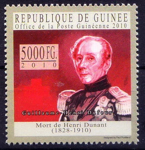 Guinea 2010 MNH, Henri Dufour, oficial del ejército suizo, ingeniero de puentes - Imagen 1 de 1