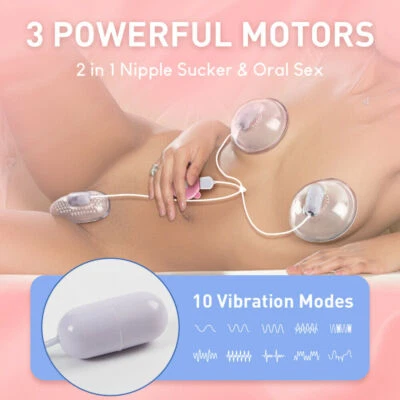 Estimulador de senos bomba succión pezón clítoris vibrador silicona juguetes sexuales para mujeres Foto 1 de 4