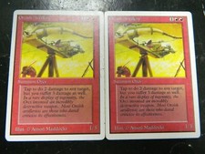 Vintage MTG Unlimited Orcish Artillery x2 Red Uncommon Card LP Condition