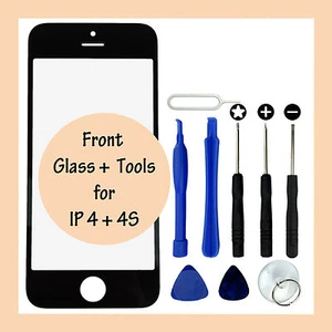 LCD Replacement Front Glass Screen Panel Cover + Tools for Apple iPhone 4 4G 4S - Picture 1 of 14