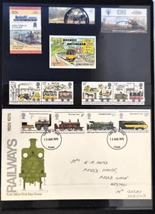 Great Britain - Trains Railways - Queen Elizabeth II - FDC Mint Stamps Job Lot - Picture 1 of 5
