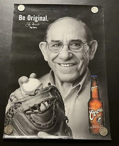 Yogi Berra COORS "BE ORIGINAL" 2001 RARE 19"X 27" POSTER New York Yankees - Picture 1 of 9