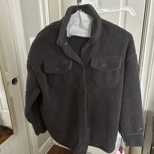 Chaqueta con botones Limited Too Sherpa talla 12/14 grande - Imagen 1 de 6