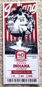 INDIANA HOOSIERS BASKETBALL TICKET STUB 2015-16 BIG 10 CHAMPS -PURDUE- WILKERSON - Bild 1 von 1