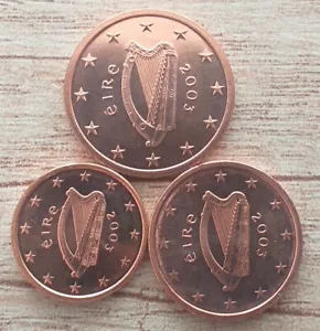Irlanda 1, 2, 5 centesimi di euro 2003 - UNC - Foto 1 di 2