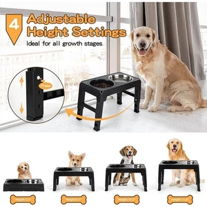 Non-slip Pet Dog Feeder Bowl Foldable Pet Bowl Rack Feeding Supplies - Picture 1 of 12