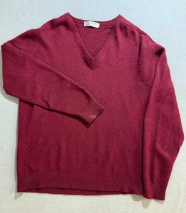ST Andrew Kaschmir Pullover Herren Medium Rot Pulli Langarm. - Bild 1 von 5