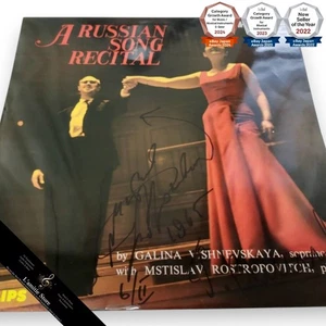 Mstislav Rostropovich & Galina Autographed Rare Collectible Signed Item - Picture 1 of 5