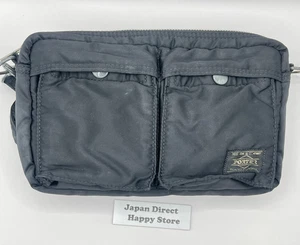 Auténtico Bolso de Hombro PORTER Yoshida Tanker Negro Nylon Japón Usado - Imagen 1 de 18