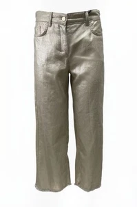 Max Mara Women's Gold Bouquet Wide Leg High Rise Pants Size 10 NWT - Bild 1 von 3