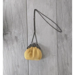 Dapaul Collection Gold Satin Heavy Metal Clasps & Chain Crossbody Mini Purse - Picture 1 of 7