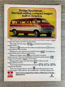 Dodge Sportsman Wagon Van Chrysler 1973 Vintage Print Ad - Picture 1 of 1