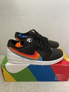 Nike SB Dunk Low Polaroid Black, Red, Blue, Orange UK 7, US 8, New! - Picture 1 of 14