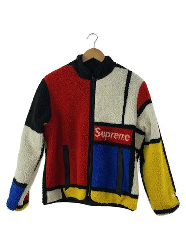 Giacca in Pile Supreme 20AW Reversibile Colorblocked S Multicolore