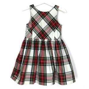 Polo Ralph Lauren Plaid Fit and Flare Dress Sleeveless Tartan 4/4T - Picture 1 of 10