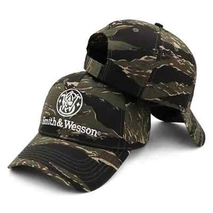 SMITH & WESSON TIGER STRIPE CAMO ADJUSTABLE HAT. Brand New for 2025! Embroidered - Picture 1 of 18