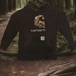 Carhartt Sweatshirt Size 5 Brown Camouflage Hoodie Pullover - Picture 1 of 6