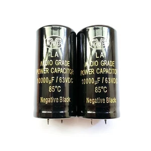 Condensador amplificador de audio 2 piezas NOVER 10000uF 63V 30x60 mm capacitancia electrolítica - Imagen 1 de 2