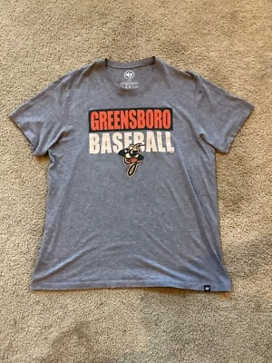 Camiseta gris grande Greensboro Grasshoppers para hombre Foto 1 de 2