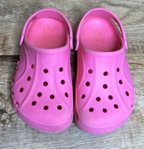 Crocs Girls Size 1 *Broken In Wide* Pink - Picture 1 of 7