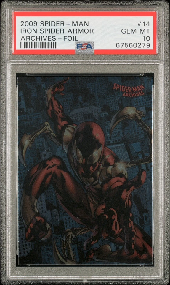 Spider-Man Archives Foil #14 Iron Spider Armor 2009 PSA 10 💎 🔥RARO🔥 Foto 1 de 2