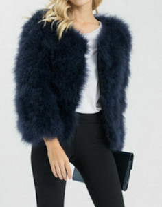 black marabou jacket