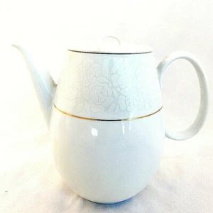 ROSENTHAL ERMINE GOLD Coffee Pot 7.6" Rhythm Shape NEW NEVER SOLD Raymond Loewy - Picture 1 of 5