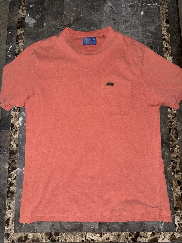 Camiseta Jersey Vintage Pendleton Salmón Bolsillo Único Mediana Foto 1 de 4