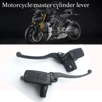 Manillar Moto 1" Negro 25mm Embrague Palanca Cilindro Maestro Freno Hidráulico Foto 1 de 4