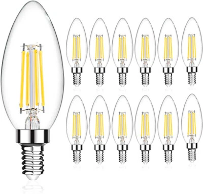 12x LED Candelabra Light E12 Base Chandelier LED Edison Bulbs Christmas Lights - Image 1 of 4