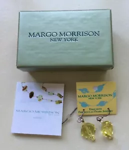 MARGO MORRISON Lemon Quartz earrings - NEW IN BOX - Picture 1 of 3