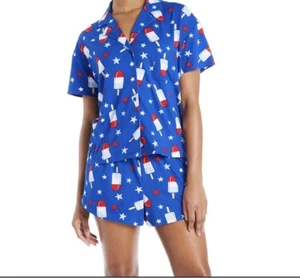 Women’s Way to Celebrate Americana Short Pajama Set 2-Piece NWT S - Picture 1 of 3